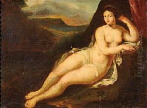 Venus Denudee Sur Fond De Paysage by Girolamo da Carpi