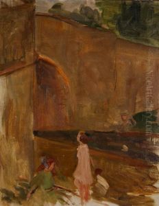 Children By A Bridge by John da Costa