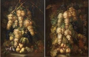 Grappoli D'uva Con Susine E Pere