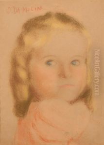 Ritratto Di Bimba Bionda by Oreste Da Molin