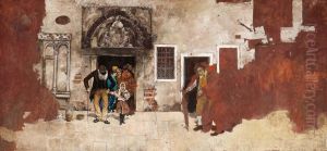 Ultimo Dei Giorni Di Carnovale A Venezia by Oreste Da Molin