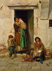 Die Bettlerfamilie by Luigi da Rios