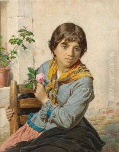 Young Girl With A Rose Young Girl With A Rose