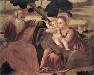 Sacra Famiglia by Girolamo da Santacroce