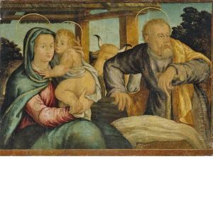 Sacra Famiglia by Girolamo da Santacroce