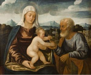 Sacra Famiglia by Girolamo da Santacroce