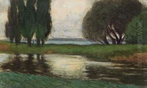 ''romantic Landscape'' by Oscar Pereira Da Silva