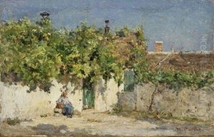 Cour De Ferme by Antonio Carvalho Da Silva Porto