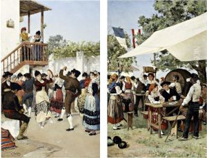 Costumes Portugueses E Espanhois by Antonio Carvalho Da Silva Porto