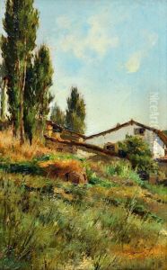 Paisagem Com Casario by Antonio Carvalho Da Silva Porto