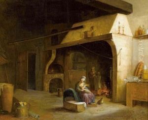 Interieur Mit Mutter Und Kind by Laurent Dabos