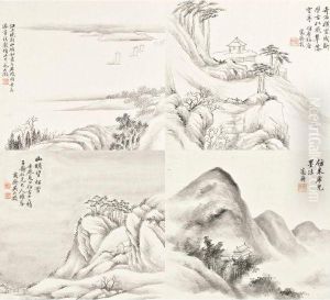 Landscape In Ancient Styles by Wu Dacheng