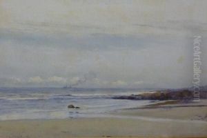 Steam Boat Off The Coast by Ernst Dade