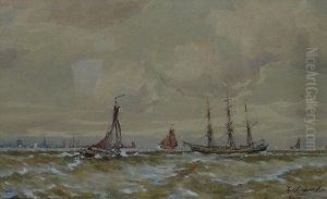 Sailing Vessels Of The Coast by Frederick Dade