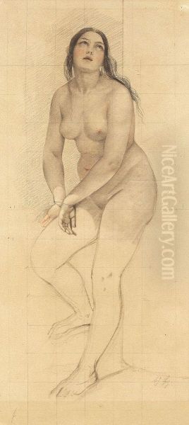 Stehende Weibliche Aktstudie - view 1