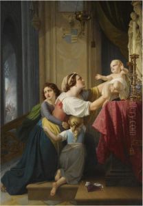 The Mother And Child's Refuge To The Altar by Eduard Daege