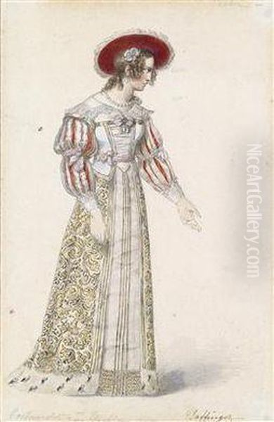 A Figurine In A Medieval Dress - view 1