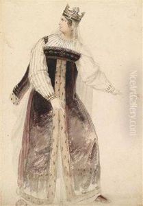 The Actress Sophie Schroder In A Costume After Daffinger's Design by Moritz Michael Daffinger