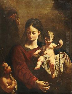 Madonna Con Bambino by Francesco Daggiu Daggiu Il Capella