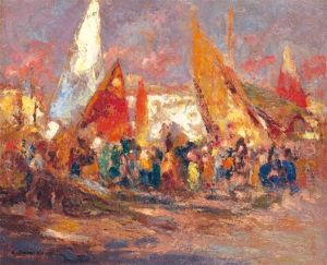 Retour Despecheurs A Tanger by Charles Henri Gaston Dagnac-Riviere