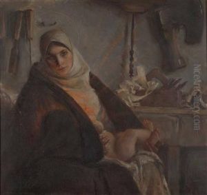Madonna Mit Kind by Pascal-Adolphe-Jean Dagnan-Bouveret