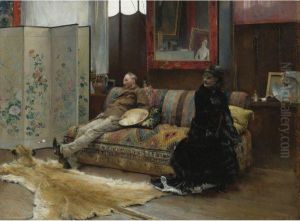 Bouderie (gustave Courtois In His Studio) Bouderie (gustave Courtois In His Studio)