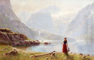 A Young Girl By A Fjord