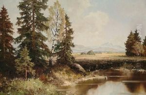 An Extensive Landscape by Johan Wilhelm Ludwig Dahl