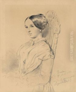 Johanna Eugenia Carus (1827 - 1852) by Siegwald Johannes Dahl