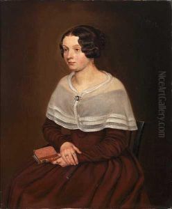 Portrett Av Caroline Dahl by Siegwald Johannes Dahl