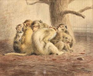 Apefamilie by Siegwald Johannes Dahl