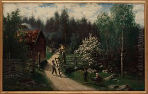 Lekande Barn by Wilhelm Dahlbom