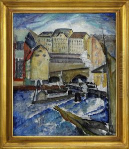 Utsikt Over Slussen - Stockholm by Ewald Albin Filip Dahlskog