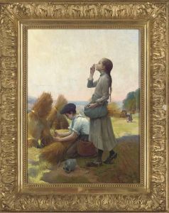 L'appel Aux Glaneuses by Emile Desire Daimee