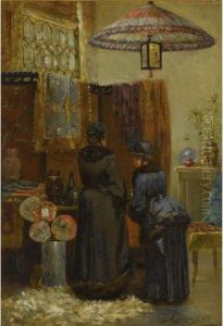 A Quaint Oriental Shop by Elliott Daingerfield