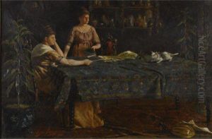 Feline Antics by Elliott Daingerfield