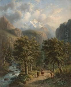 Landschaft Im Hochgebirge by Alexander Joseph Daiwaille