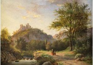 Sommerliche Landschaft Mit by Alexander Joseph Daiwaille