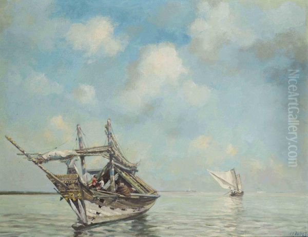 Junks Before The Coast - view 1
