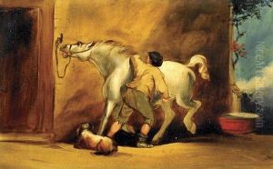 Horse And Stable Boy by Joshua Dalby Of York