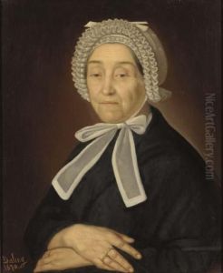 A Portrait Of A Lady With Lace Bonnet