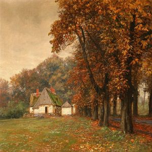 Autumn Forest Scene From Lovenborg, Denmark Autumn Forest Scene From Lovenborg, Denmark