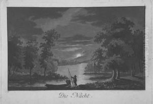 Nachtstucke Und Rinder by Alexander Johann Dallinger Von Dalling