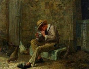 Pause Vor Dem Huhnerstall by Eugene Damas