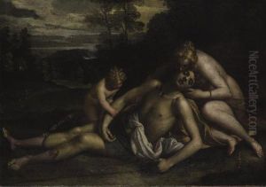 Venere E Adone by Pietro Damini