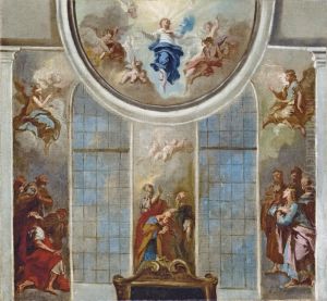 The Ascension: A Modello For The Apse And Cupola Of St. Peter-at-arches, Lincoln by Vincenzo Damini