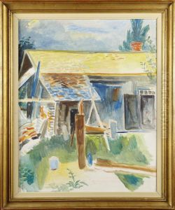 Gardsbild by Bertil Damm