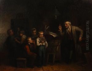 A Tutor And His Young Pupils by Jan Jacobus Matthijs Damschroder