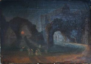 Fairies Dancing On A Sea Shore At Sunset by Francis Danby