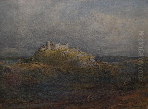 Welsh Landscape With Castle On A Hill - view 1